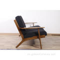 Sofá de silla Sofá muebles de marco de madera maciza